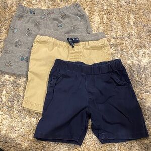 Carter's Navy, Tan, and Gray Kids Shorts Trio